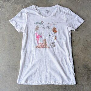 J. Crew Collector Tee Cocktail Hour Dogs Graphic Tee small